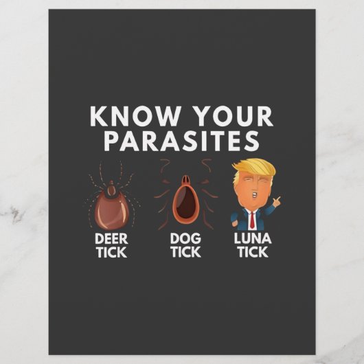 Weet dat je parasieten bent Anti-Trump Humor Polit Flyer (Voorkant)