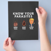 Weet dat je parasieten bent Anti-Trump Humor Polit Flyer (Hand)