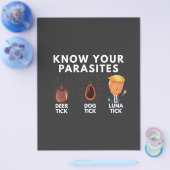 Weet dat je parasieten bent Anti-Trump Humor Polit Flyer (Enkel)