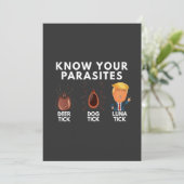 Weet dat je parasieten bent Anti-Trump Humor Polit Kaart (Staand voorkant)