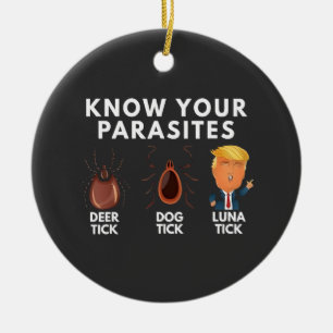 Weet dat je parasieten bent Anti-Trump Humor Polit Keramisch Ornament
