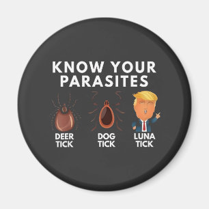 Weet dat je parasieten bent Anti-Trump Humor Polit Magneet