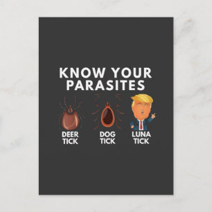 Weet dat jullie parasieten zijn Anti-Trump Humor P Briefkaart