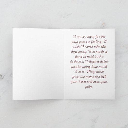 Weet dat u van Comfort en Caring wordt gehouden Kaart (Binnen)