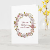 Weet dat u van Comfort en Caring wordt gehouden Kaart (Gele Bloem)