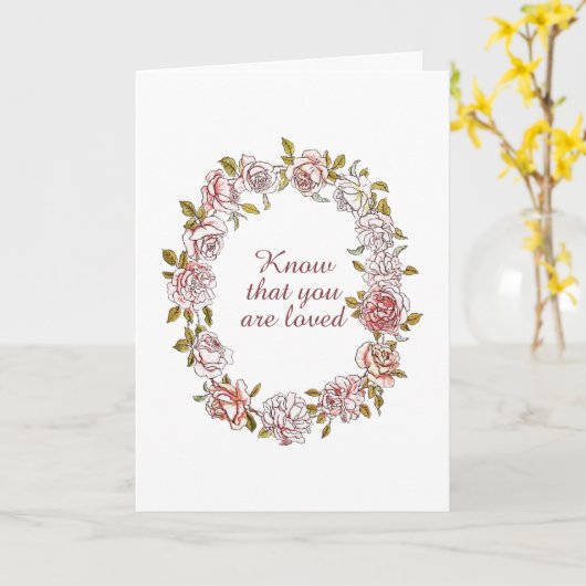 Weet dat u van Comfort en Caring wordt gehouden Kaart (Gele Bloem)