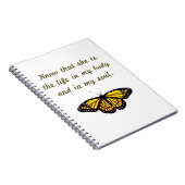 Weet dat ze het leven is notitieboek (Rechterzijde)