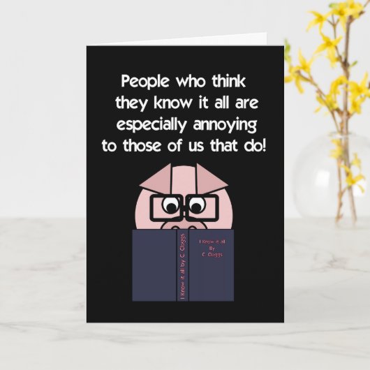 Weet het allemaal Verjaardag Kaart (Gele Bloem)