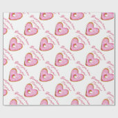 Weet je, ik hou van je roze donut cadeaupapier (Vlak)