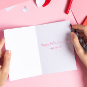 Weet je, ik hou van jou! Roze Donut Valentijnsdag Feestdagen Kaart