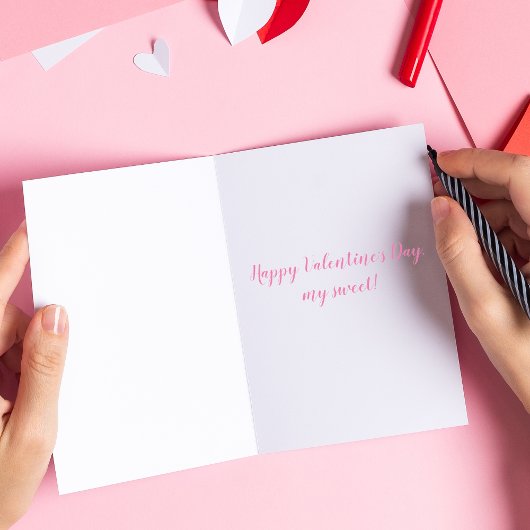 Weet je, ik hou van jou! Roze Donut Valentijnsdag Feestdagen Kaart
