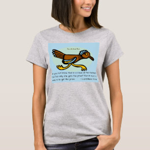 Weet je niet dat bij een wedstrijd alle deelnemers t-shirt