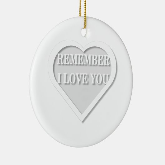 Weet je nog dat ik van je hou keramisch ornament (Rechts)