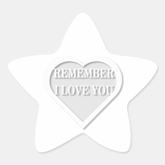 Weet je nog dat ik van je hou ster sticker (Voorkant)