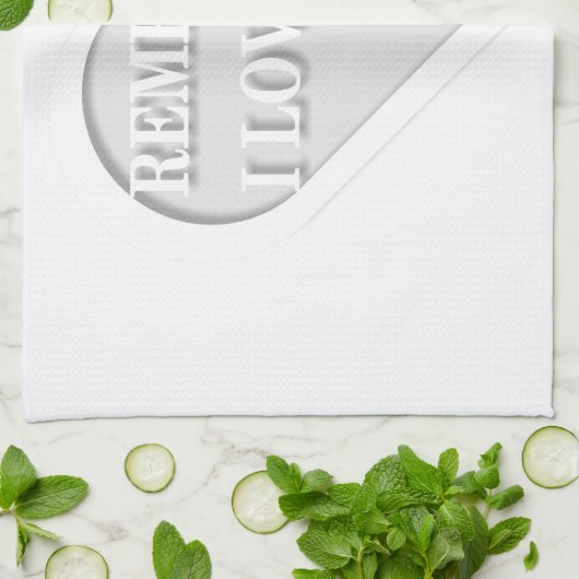 Weet je nog dat ik van je hou theedoek (Gevouwen)