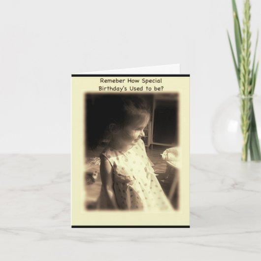 Weet je nog hoe speciaal verjaardagsfeest vroeger  kaart (Voorkant)