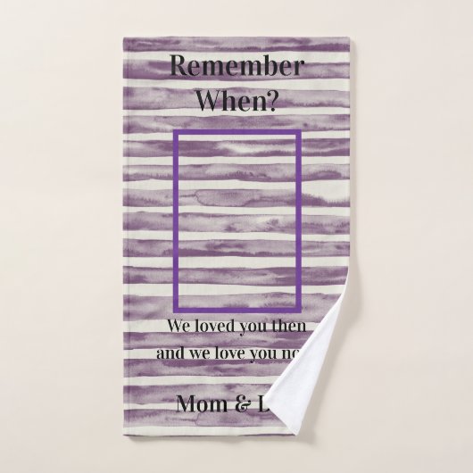 Weet je nog wanneer? Stoffig Paarse & Witte w / Af Handdoek (Handdoek)