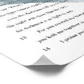 Weet je, psalm 139, mannetje Silhouette Poster (Hoek)