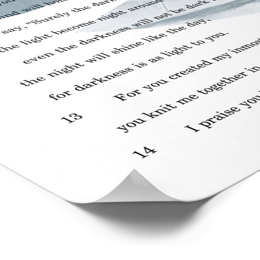 Weet je, psalm 139 poster (Hoek)