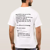 WEET JE WAAR JE VROUW OM 10 UUR IS? T-SHIRT (Achterkant)