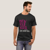 Weet je waard en voeg belasting toe t-shirt (Voorkant volledig)