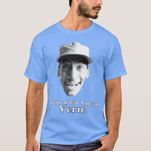 Weet je wat ik bedoel Vern retro T-shirt (Voorkant)