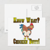 Weet je wat?  Kip Butt. Briefkaart (Voorkant / Achterkant)