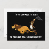 "Weet je welke leeuwen ik jaagde?" Briefkaart (Voorkant / Achterkant)