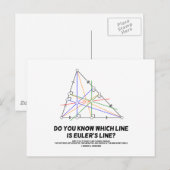 Weet je welke lijn Euler's lijn is? (Geometrie) Briefkaart (Voorkant / Achterkant)