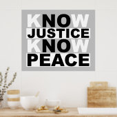 WEET JUSTICE VREDE POSTER (Keuken)