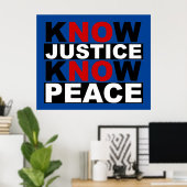 WEET JUSTICE VREDE POSTER (Thuiskantoor)