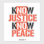 WEET JUSTICE VREDE STICKER (Vel)