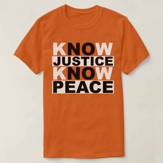 WEET JUSTICE VREDE T-SHIRT (Design voorkant)