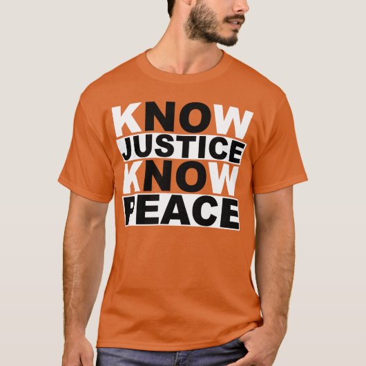 WEET JUSTICE VREDE T-SHIRT (Voorkant)