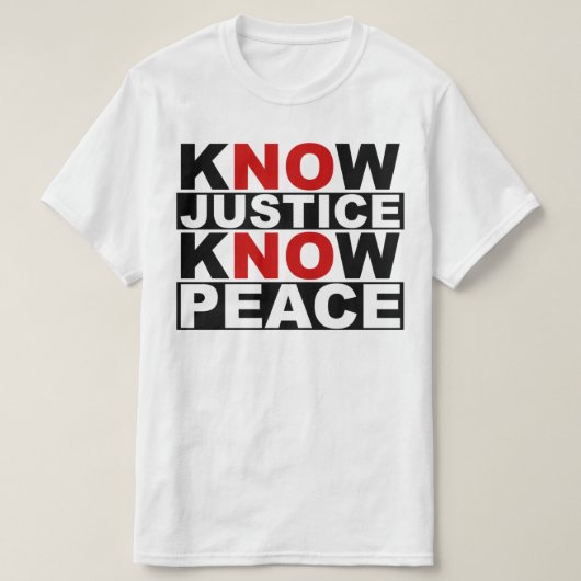 WEET JUSTICE VREDE T-SHIRT (Design voorkant)