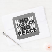 WEET JUSTICE VREDE VIERKANTE STICKER (Envelop)