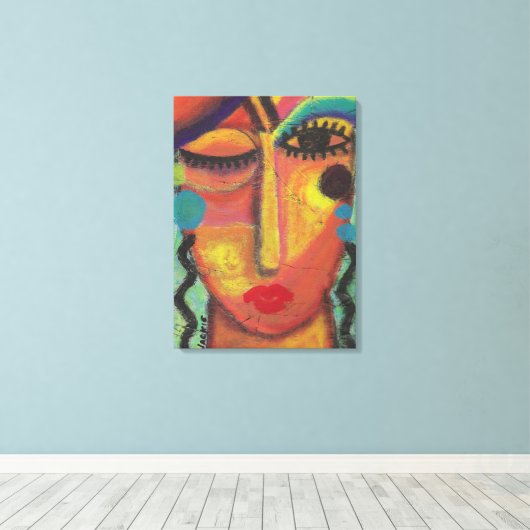 Weet niet, geef niet om Abstract acrylschilderij Canvas Afdruk (Insitu (Houten vloer))