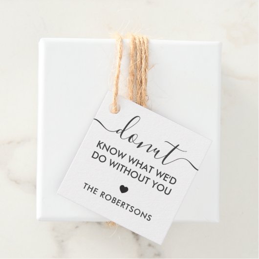 Weet niet wat we zouden doen zonder je Label, Kraf Bedankjes Labels (In situ)