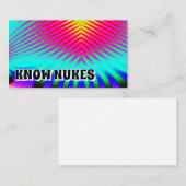 WEET NUKES ( u kunt de woorden wijzigen ) Visitekaartje (Voorkant / Achterkant)