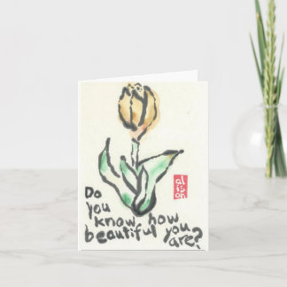 Weet u hoe mooi u bent? De kaart van de waterverf