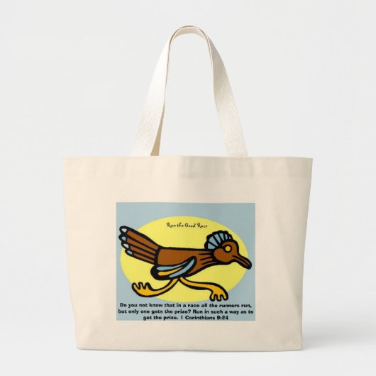 Weet u niet dat in een race alle runners lopen? grote tote bag (Voorkant)