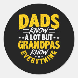 Weet veel opa's weten alles ronde sticker