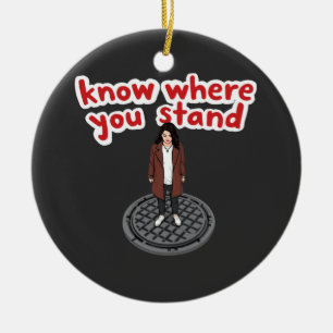 Weet waar je staat Een grappige draai aan taxi's Keramisch Ornament