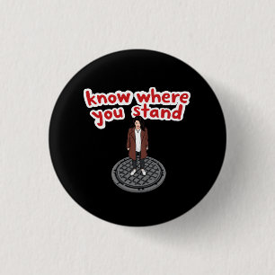 Weet waar je staat Een grappige draai aan taxi's Ronde Button 3,2 Cm