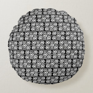 Weet waar u bent bij @t Sign Black & White Design Rond Kussen