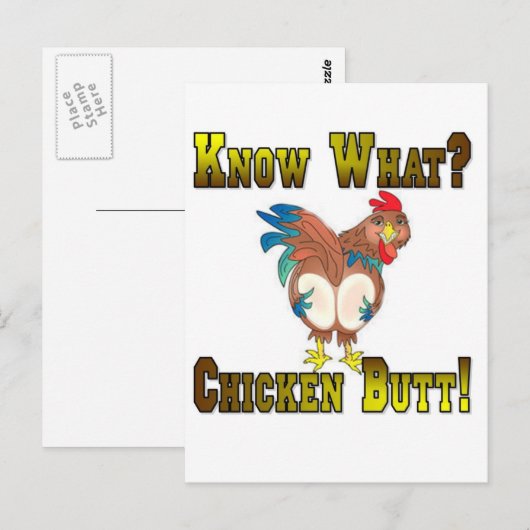 Weet wat? Het Uiteinde van de kip! Briefkaart (Voorkant / Achterkant)