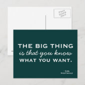 Weet wat je wilt - Inspirerend Briefkaart (Voorkant / Achterkant)