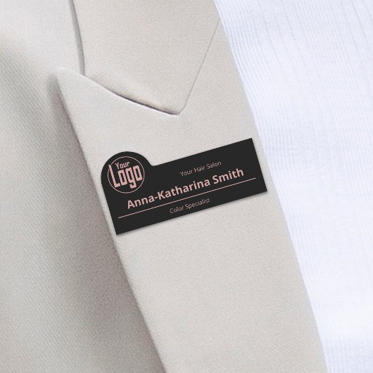 Weet wie je praat met een professionele salonmedew naamplaatje