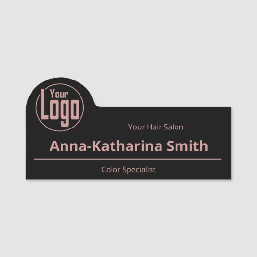 Weet wie je praat met een professionele salonmedew naamplaatje (Voorkant)