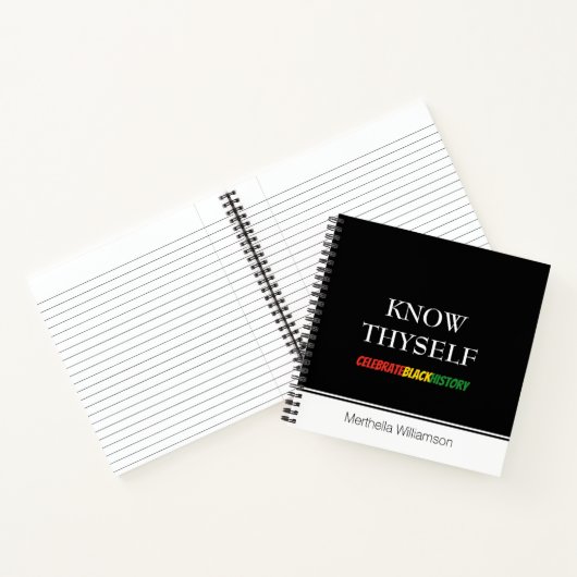 WEET ZELF GEpersonaliseerde zwarte geschiedenis Notitieboek (Binnen)